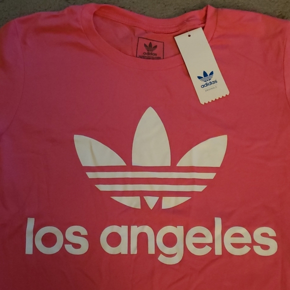 Adidas Pink Boyfriend Los Angeles T Shirt RARE - Picture 2 of 3